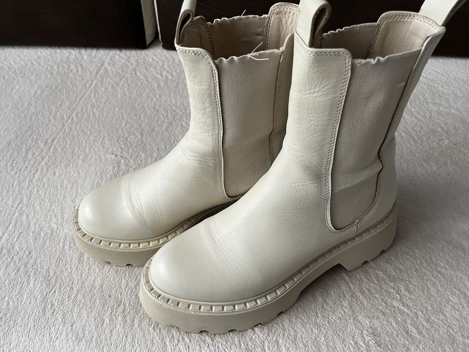 Skórzane botki badura 38