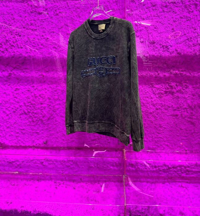 Світшот Gucci сірий чоловічий світшот гуччі сірий чоловічий бавовняний