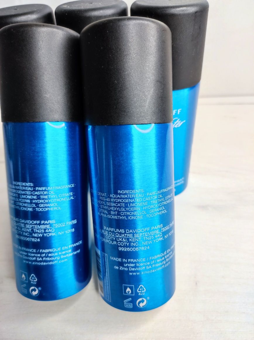 Парфумований дезодорант для чоловіків Davidoff Cool Water. 150 мл
