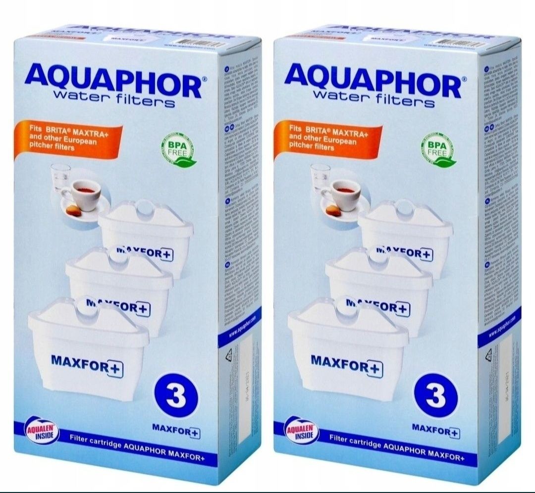 Filtry wkłady filtrujące AQUAPHOR B100-25, B25 MAXFOR+ x 12