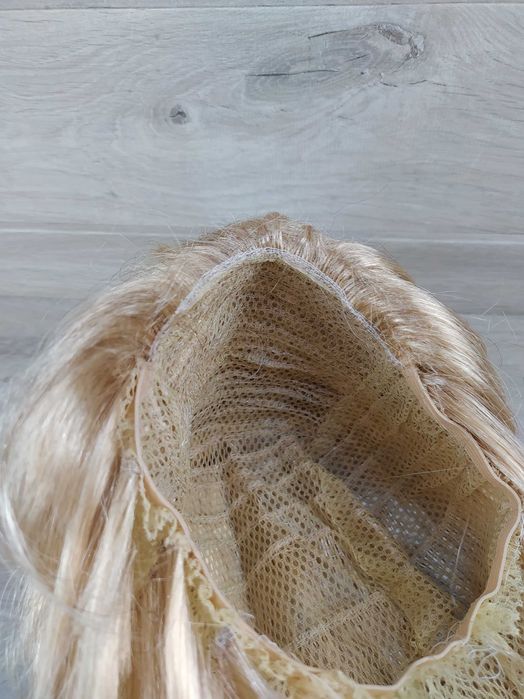 Beweig peruka męska blond mullet lata 80 impreza cosplay z czepkiem