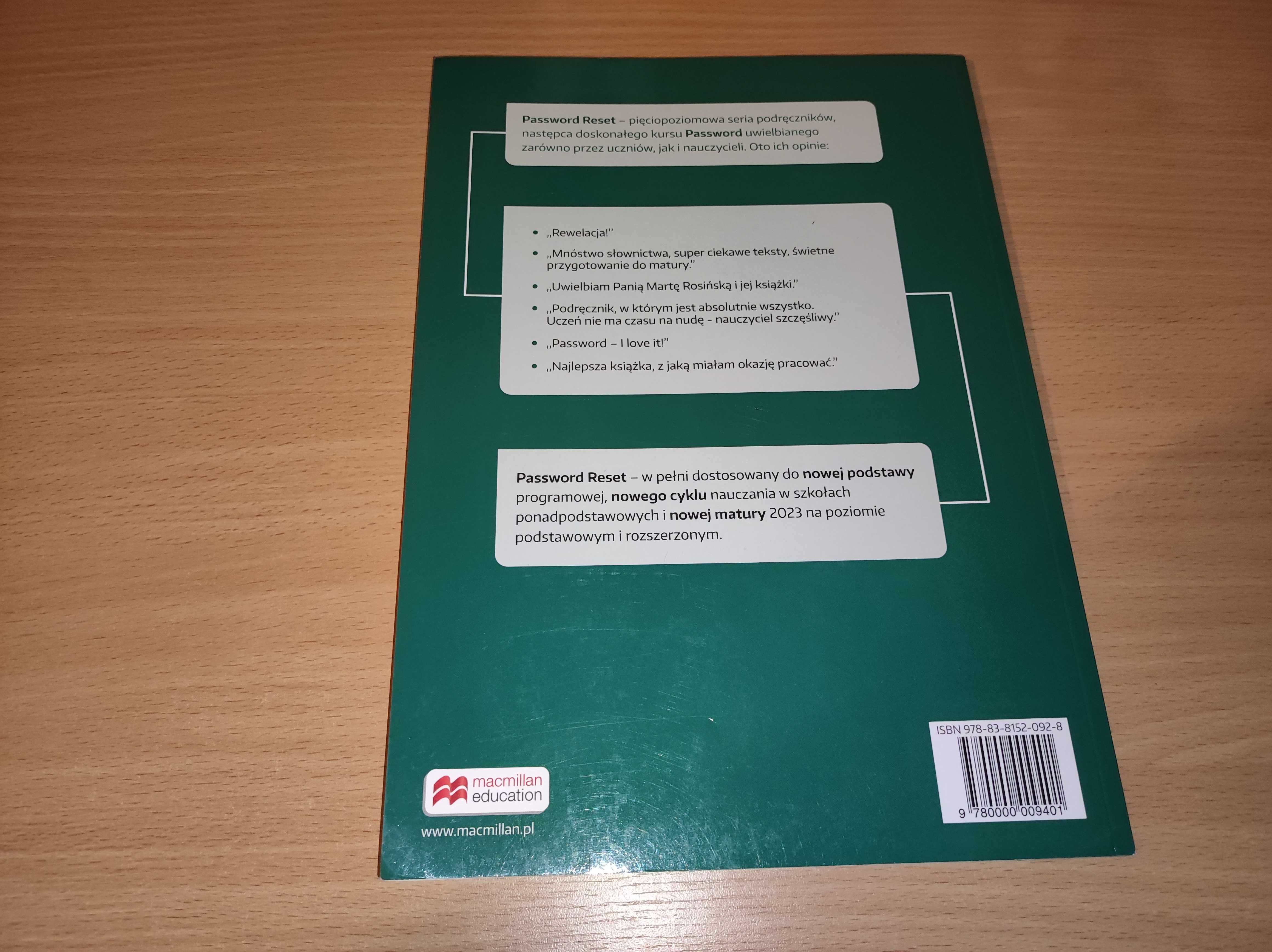 Password Reset B1+ podręcznik Student's Book
