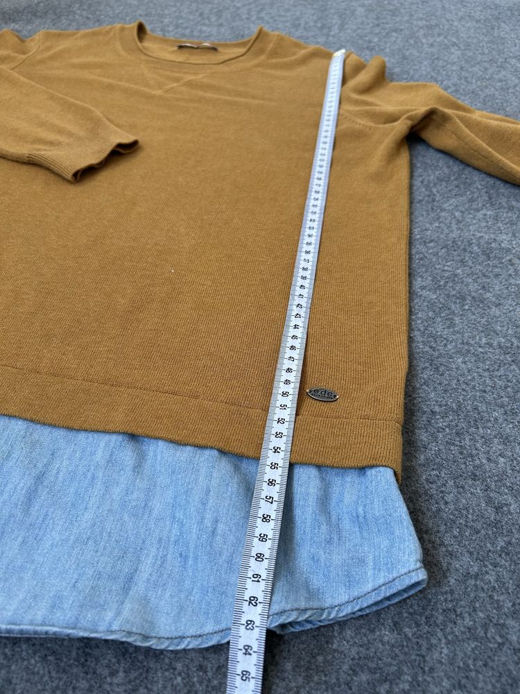 Sweter damski 38 miodowy okragly dekolt Esprit sportowy styl #esprit38