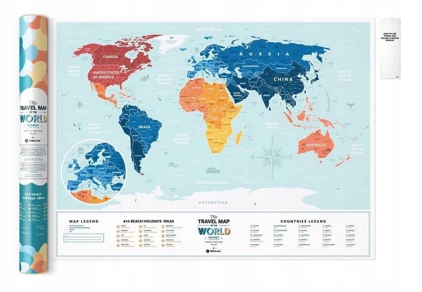 Mapa Zdrapka - Travel Map Lagoon World En