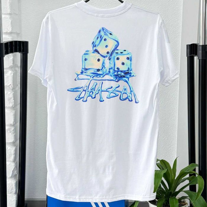 Новая футболка Stussy / Fuzzy Ice / ХС С М Л ХЛ / Белая  / Стусси