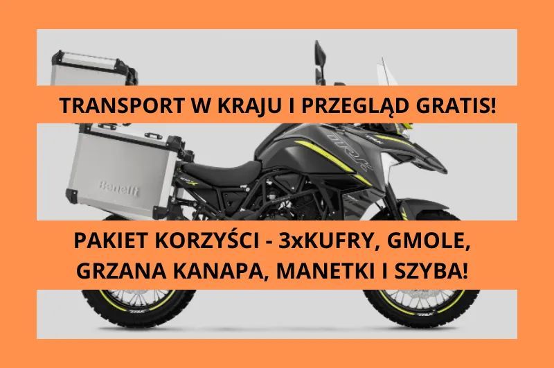 Benelli TRK 702X 3 x kufry, szyba, gmole, grzane manetki i kanapa | TRANSPORT/PRZEGLĄD