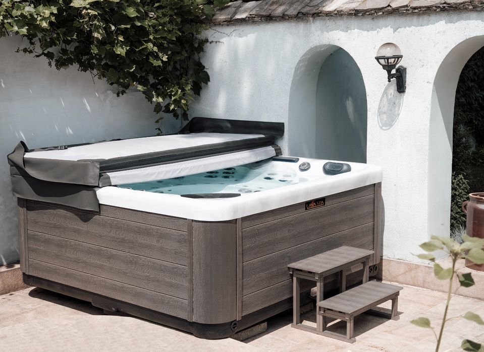 Jacuzzi z Hydromasażem 5 Osób Lavaspa 60Dysz 3Pompy Balboa Biała Perła