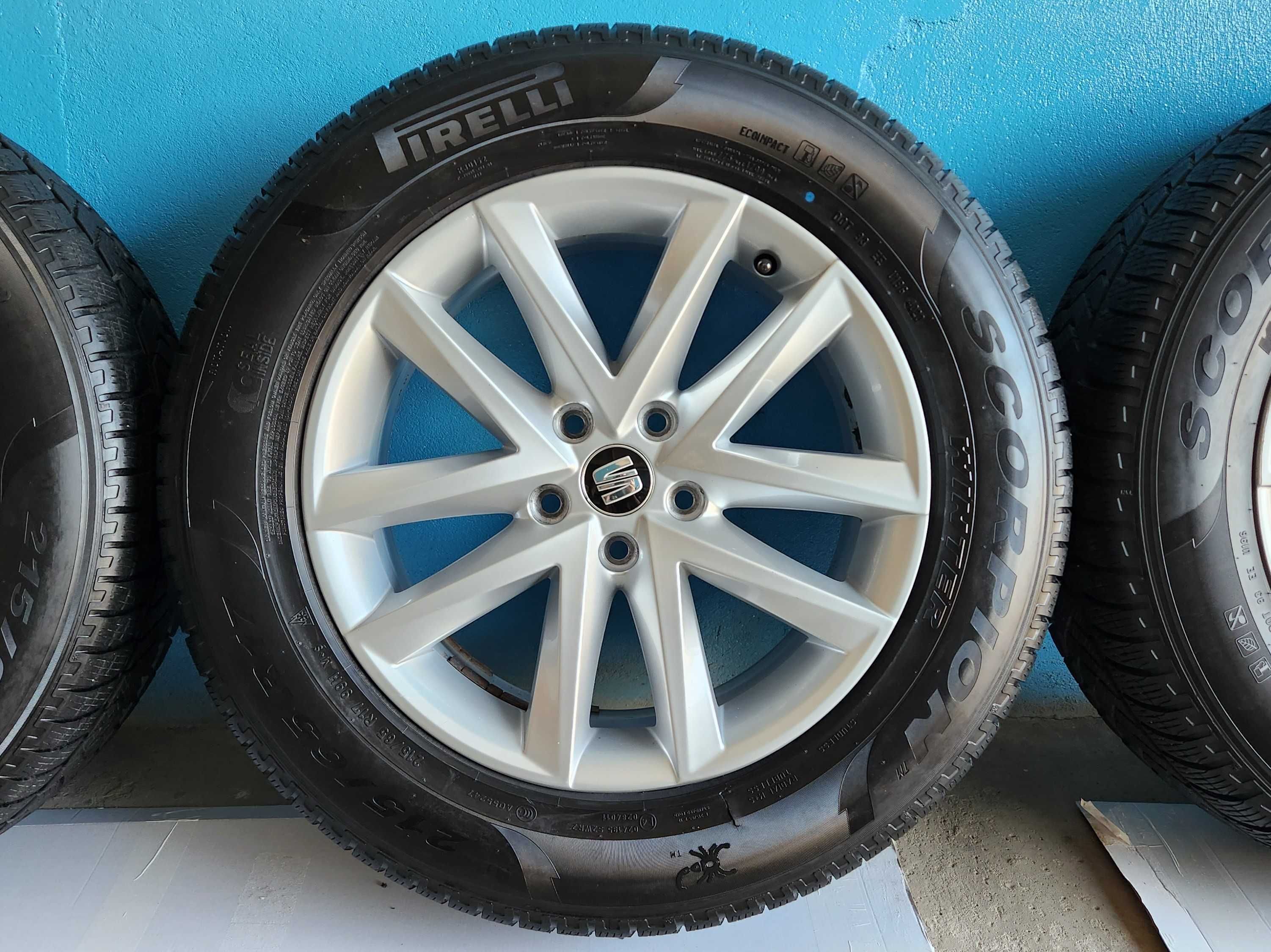 Диски SEAT R17 5x112 (VW Skoda Audi) з шинами PIRELLI Scorpion Winter