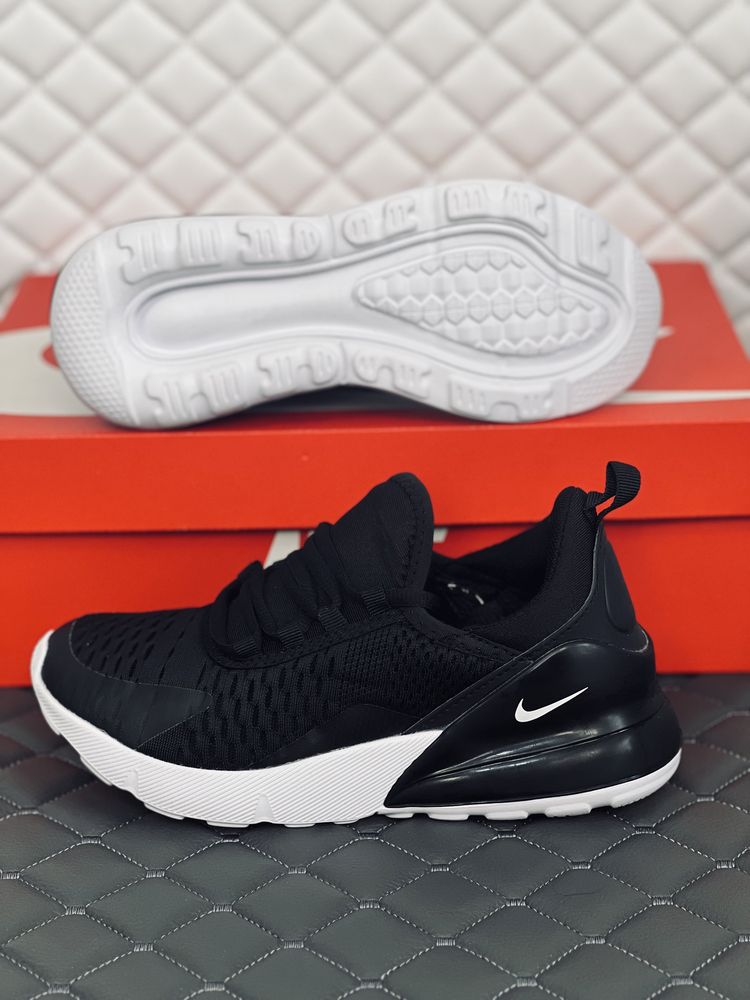 Nike air Max 270 black-white кросівки жіночі Найк 270 мужские