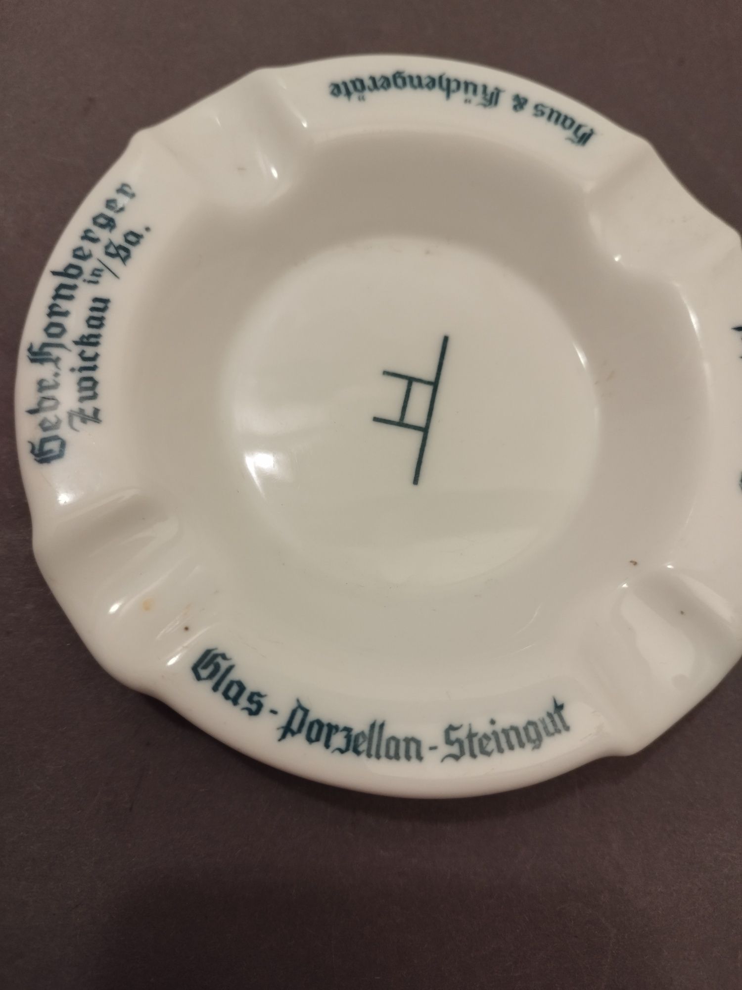 Przedwojenna popielniczka reklamowa porcelana