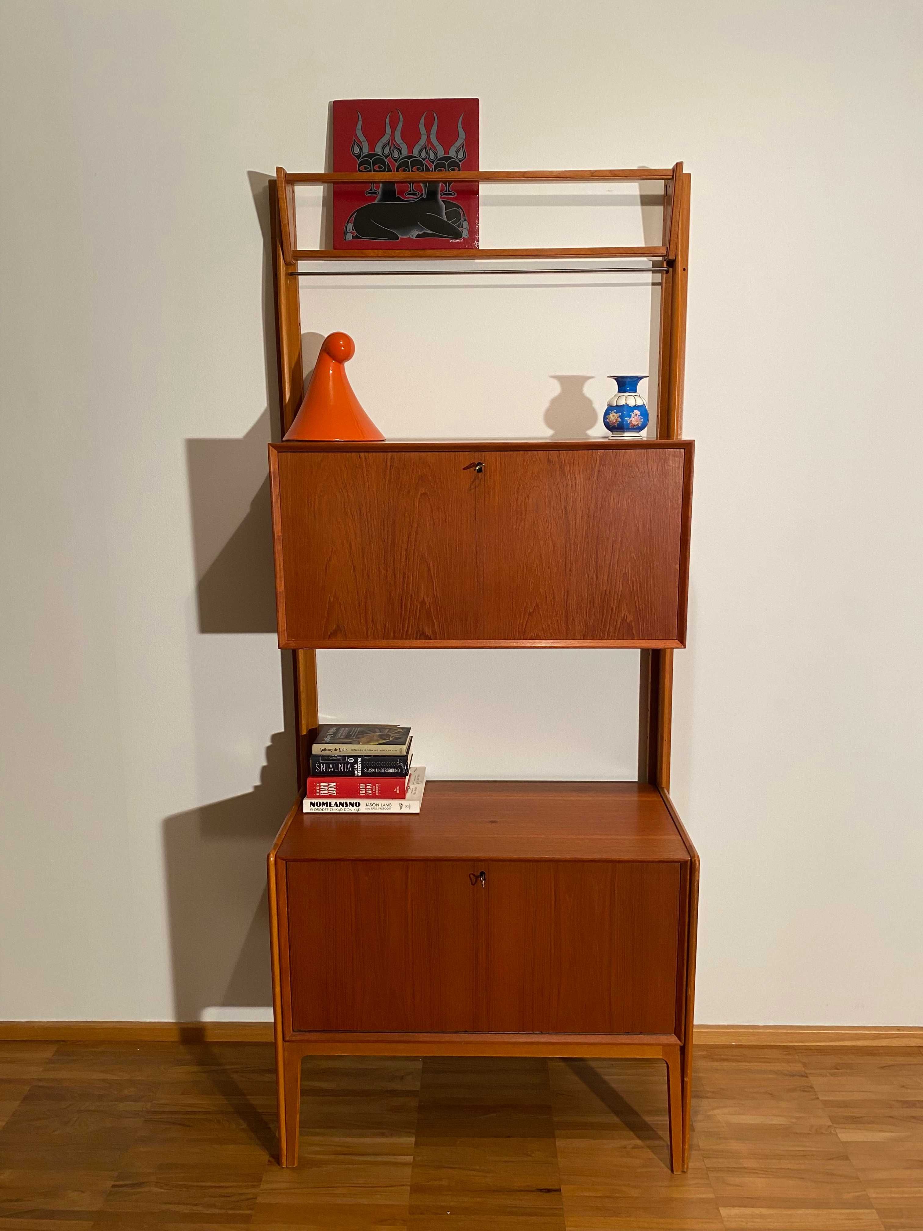 Regał Gustav Bachus lata 70 teak vintage rzadki model