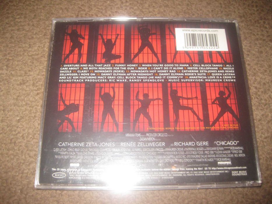 CD da Banda Sonora (OST) do filme "Chicago"