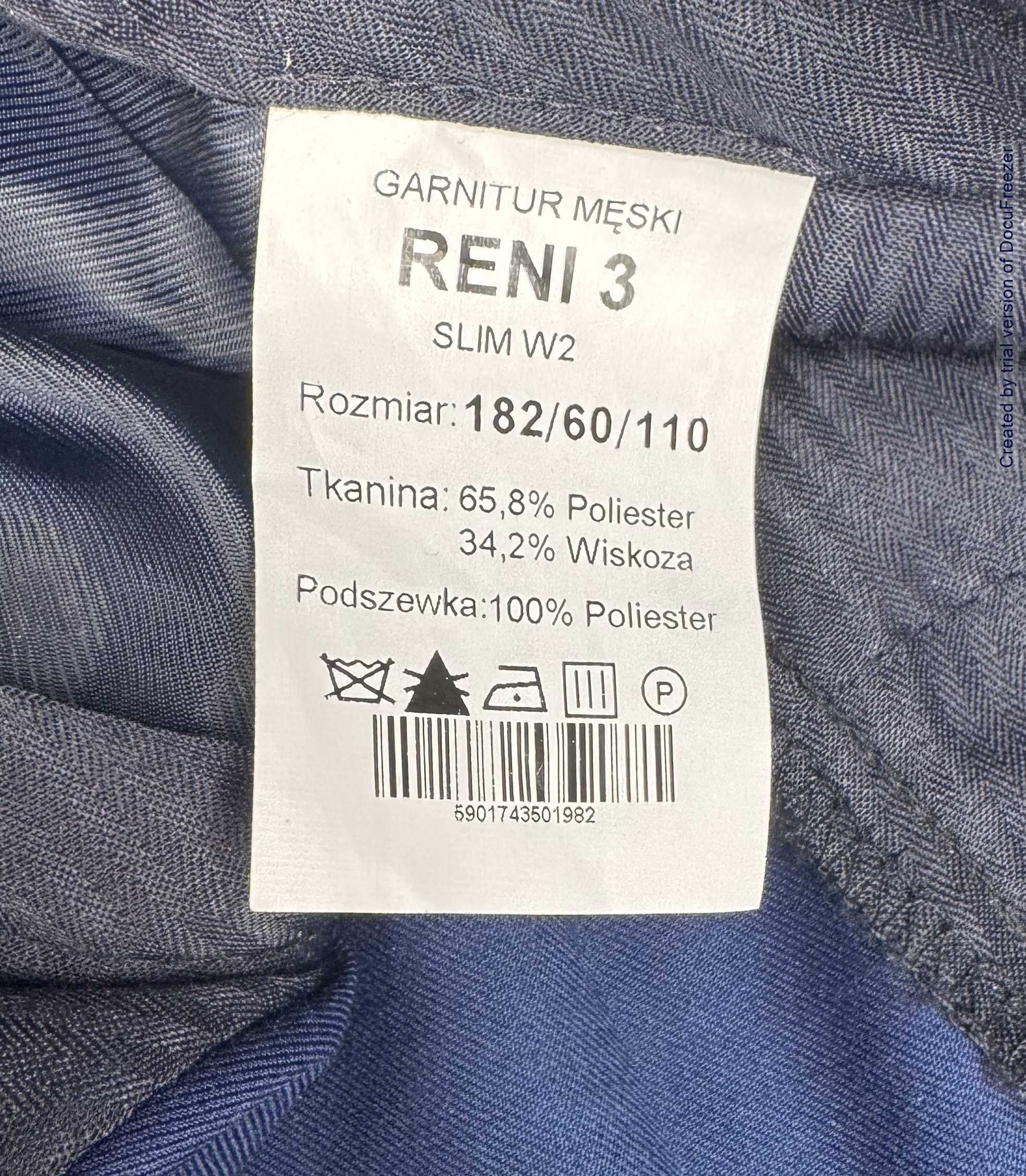 Garnitur męski - Kubenz RENI3 (Rozmiar 182/60/110)