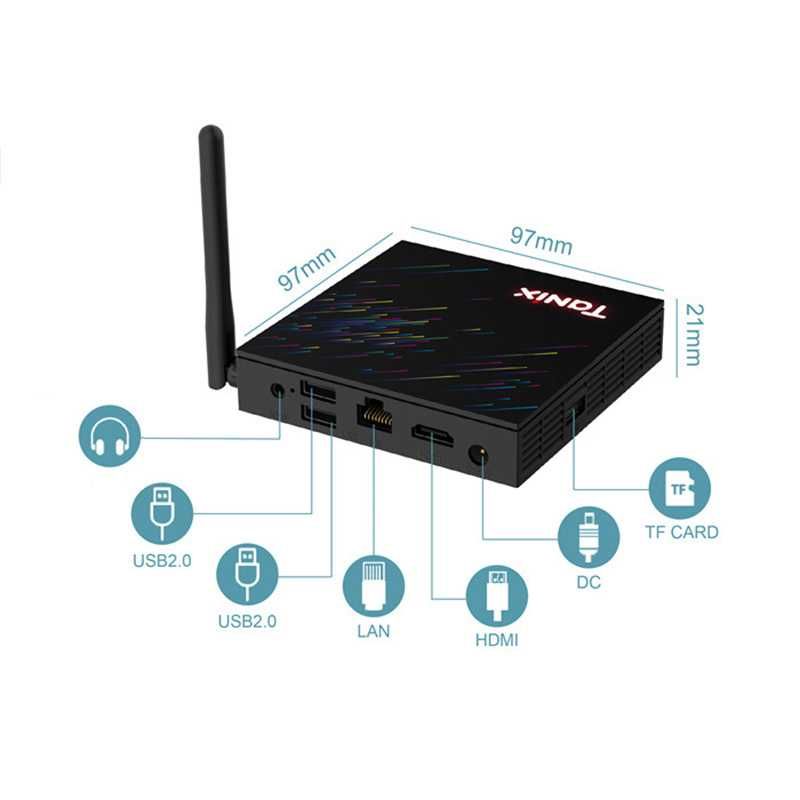 Смарт ТВ приставка Tanix TX68 4/64 Гб Smart TV Box Android 12