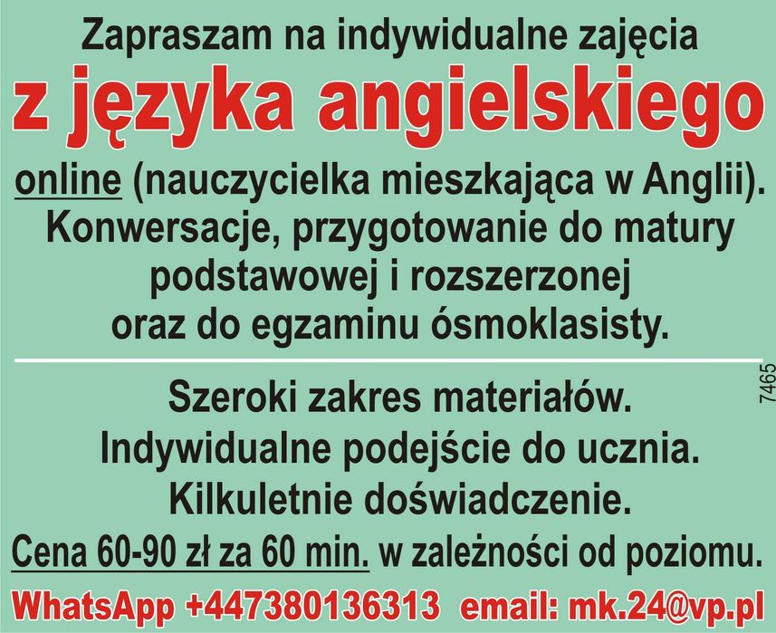 Angielski korepetycje