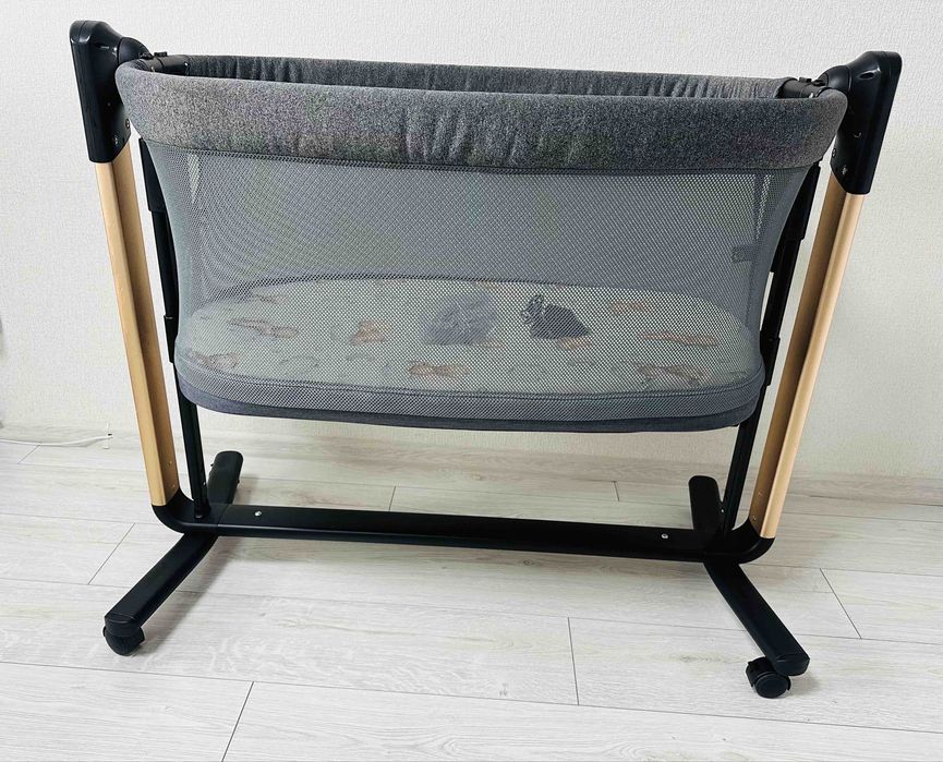 Продам дитяче приставне ліжечко-манеж El Camino NOA Dark Gray