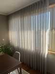 Cortinas ondas - cor creme / cinza claro