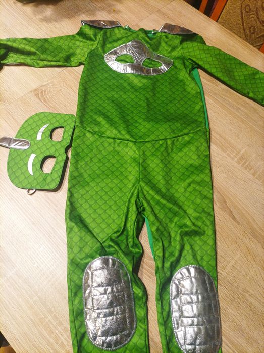 Strój karnawałowy, przebranie Gekko z Pidżamersów na ok 5-7 lat