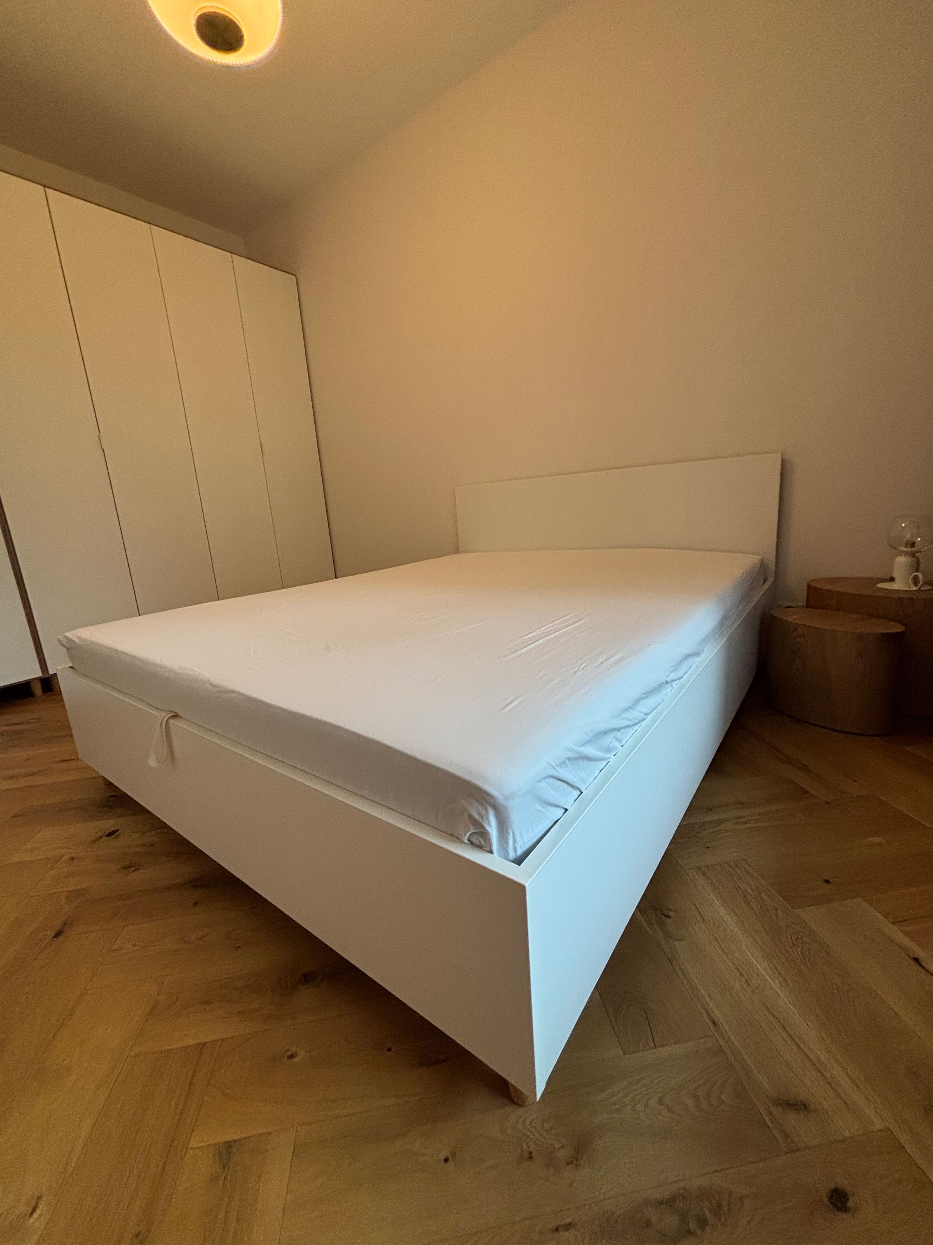 Łóżko 160x200 SIMPLE VOX białe z materacem Ikea