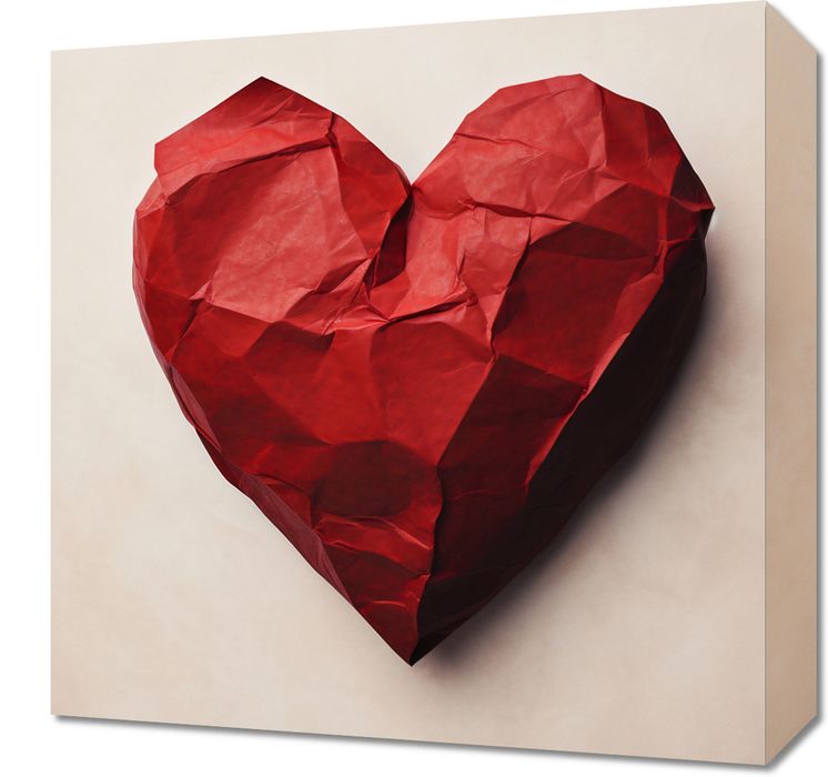 Obraz 40x40cm Kreślone Serce
