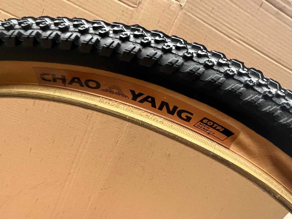 Opona 26" CHAO YANG 47-559 GRAVEL MTB NOWA 26x1,95"  Brązowy bok