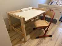 Regulowane biurko Ikea Flisat z krzeslem - zestaw rosnacy z dzieckiem
