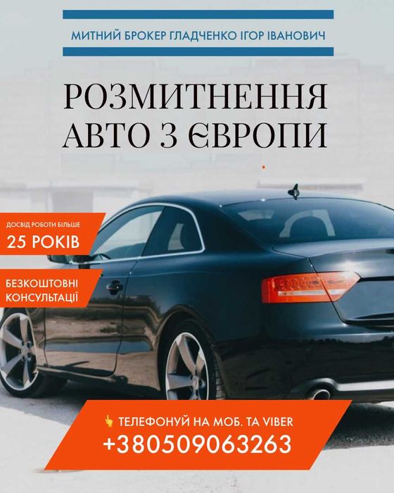Митний брокер / розмитнення / растаможка