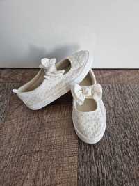 Baleriny sportowe H&M 32 trampki białe bucki buty z kokardką wiosenne