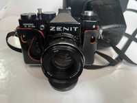 Máquina fotográfica soviética Zenit TTL + Helios 44M-4, 58mm, f/2
