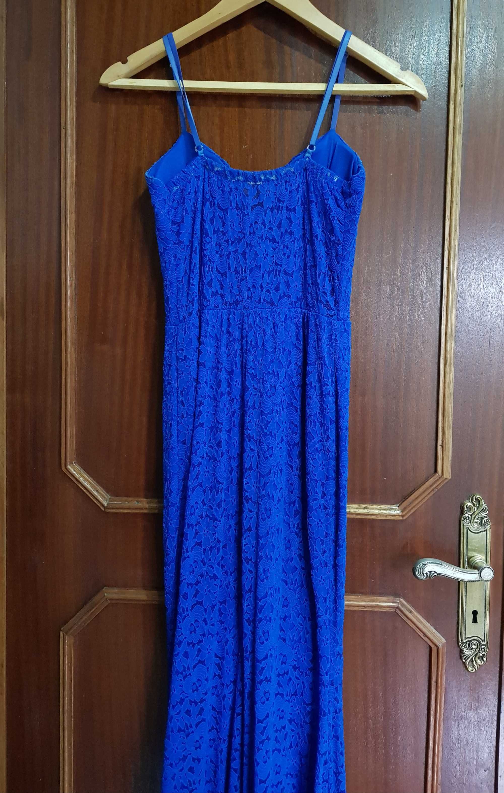 Vestido azul renda (cerimónia)