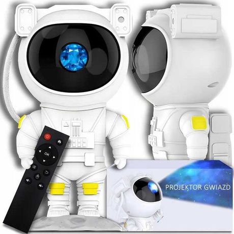 PROJEKTOR GWIAZD Astronauta Lampka Nocna Rzutnik Laserowy LED