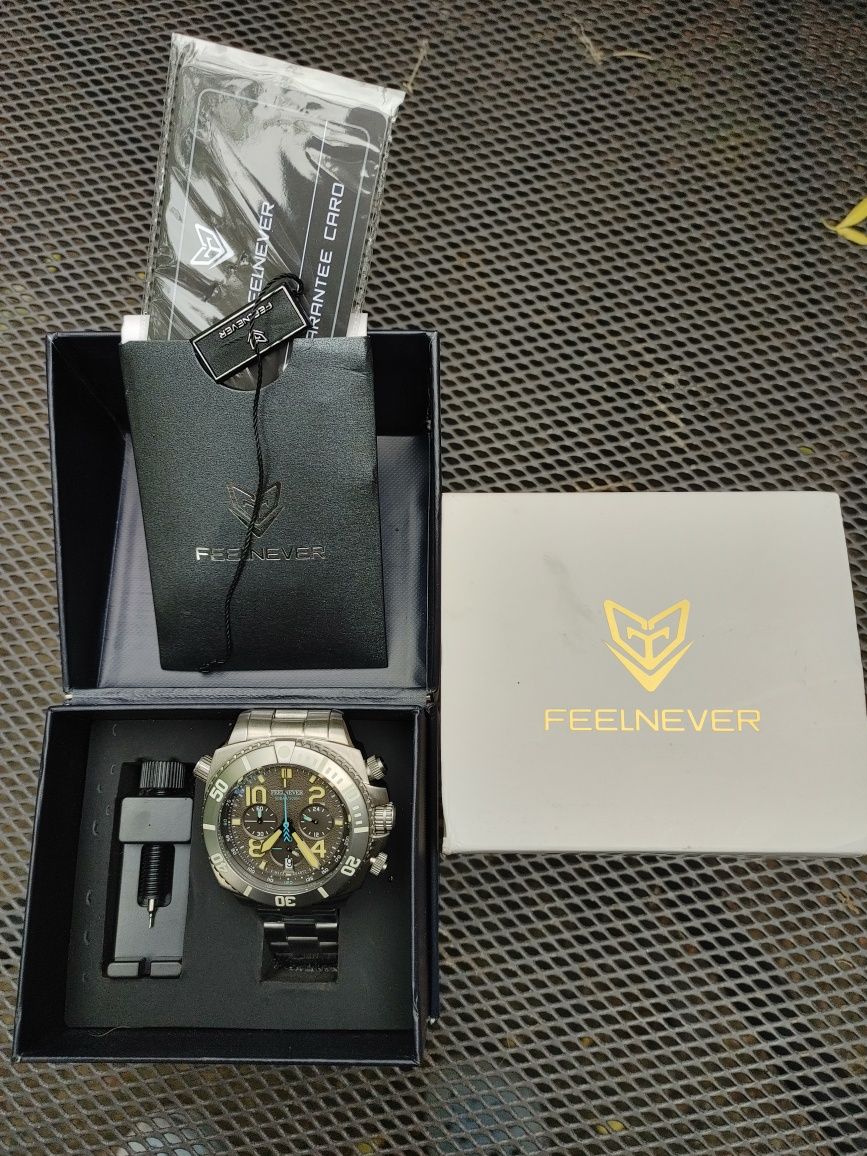 FeelNever nowy komplet, zafoliowany, diver 500m, zawór helowy