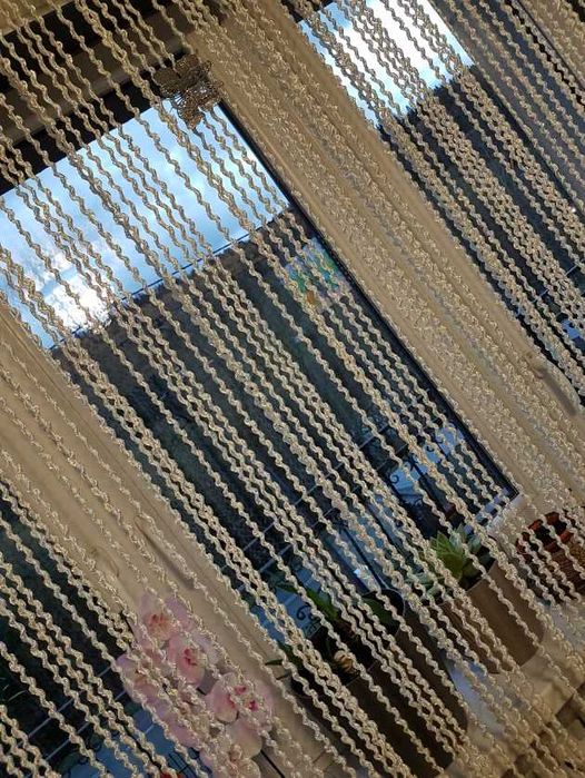 Firany makaron sznurki białe 300 x 250 cm ! 2 sztuki !