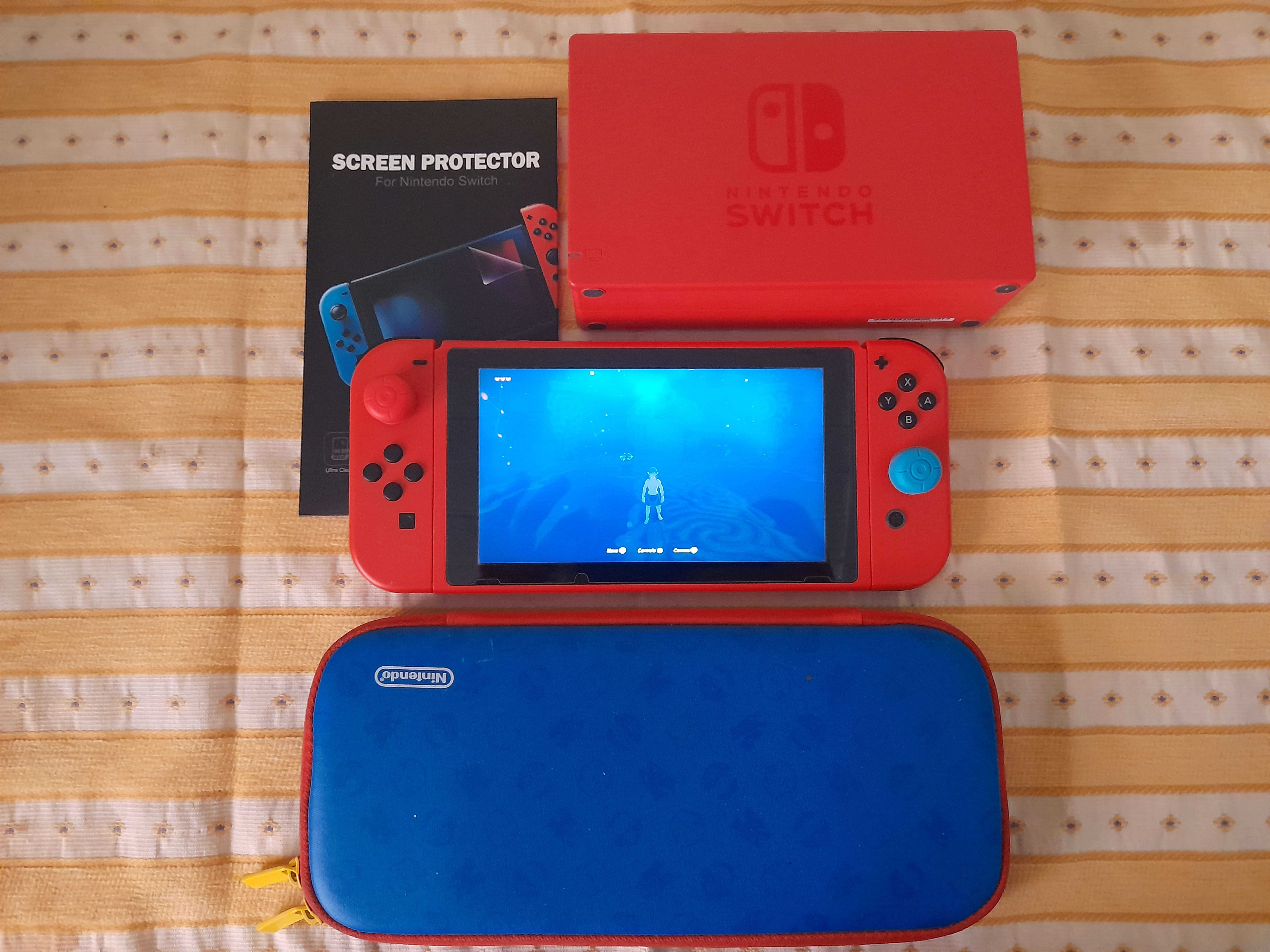 Nintendo Switch v2 Mario + Jogos