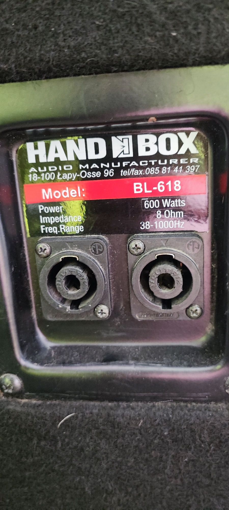 Nagłośnienie HandBox, końcowa mocy + mixer+ całe okablowanie