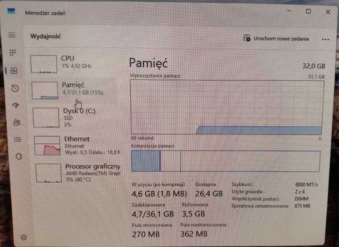 Nowy Pc Komputer Gamingowy Ryzen 9 7950X3D 16x 4.2 GHz 32 GB DDR5