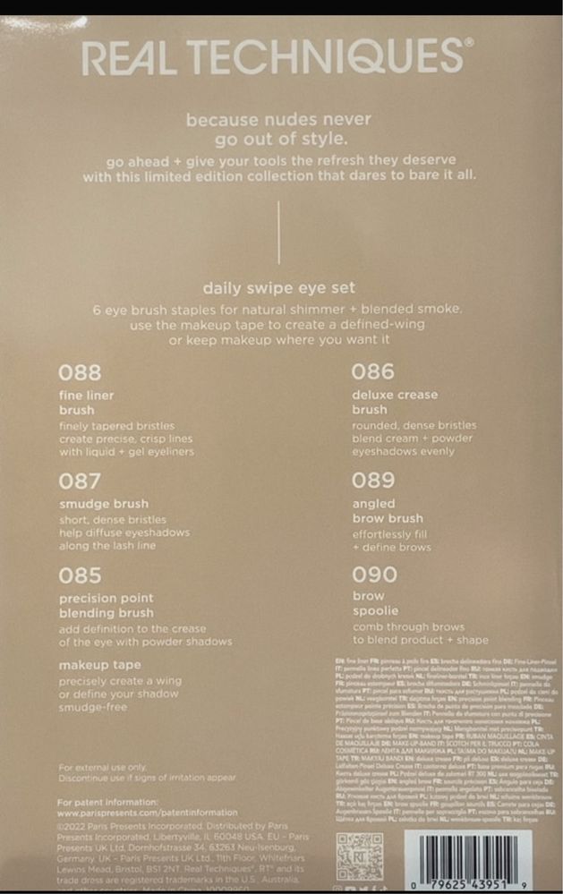 Zestaw New Nudes Daily Swipe Eye od Real Techniques