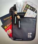 Bolsa de pescoço para viajantes marca Zero Grid (Nova)