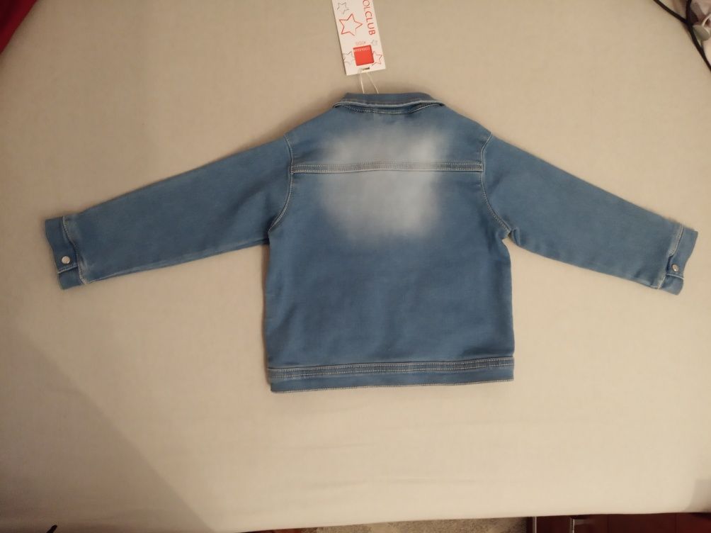 Bluza, kurtka dziewczęca jeans 92