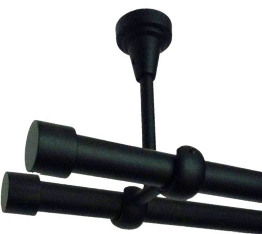 Karnisz sufitowy podwójny Fi19/220cm bez żabek