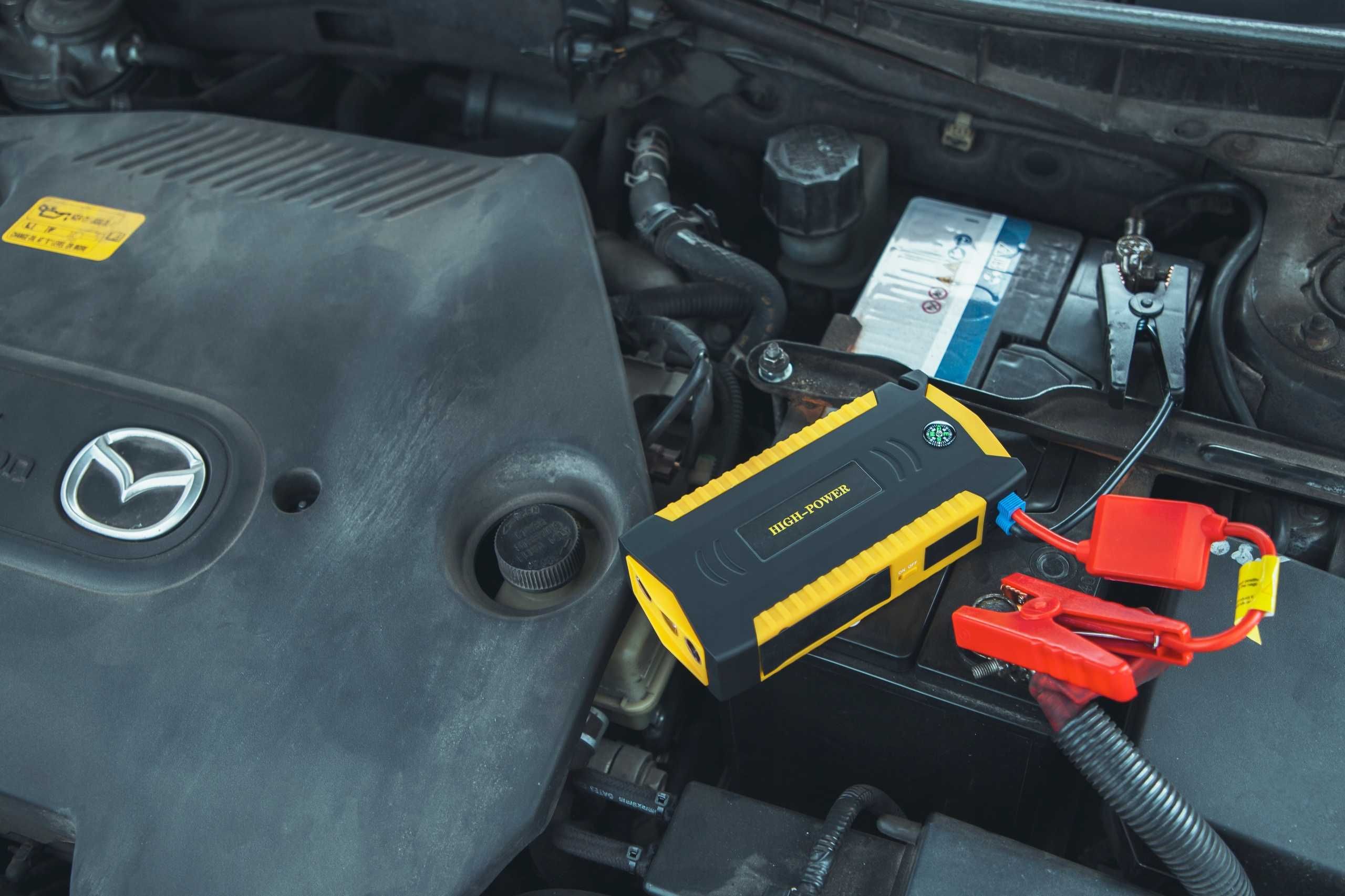Mocny Jump Starter ROZRUCH BOOSTER Powerbank 12V ZESTAW 16800mAh
