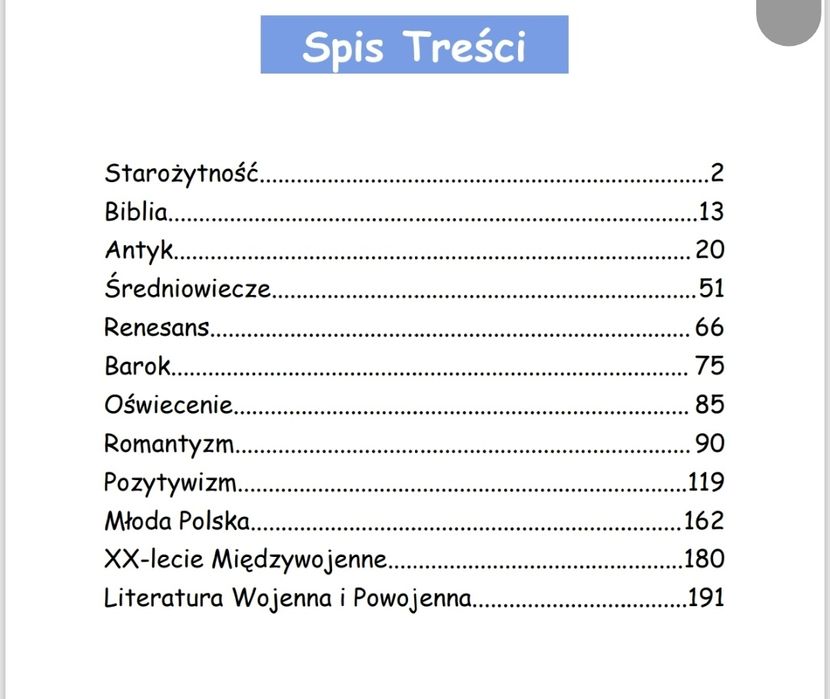 Materiały do matury z języka polskiego