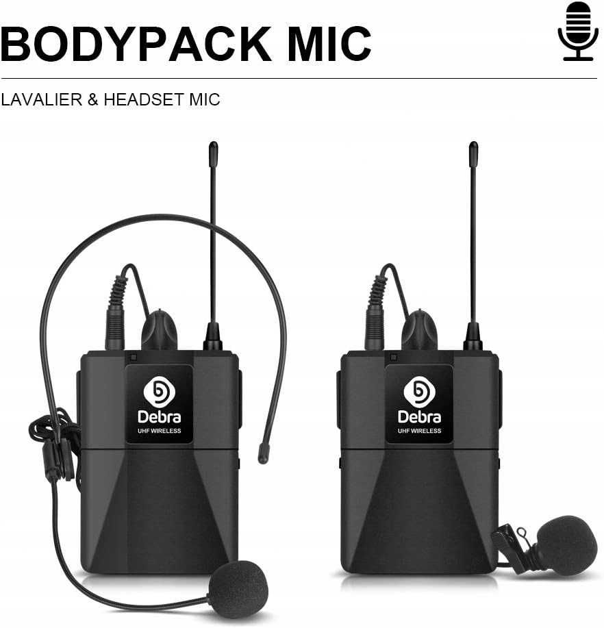 Debra Audio AU400 Pro UHF 4-kanałowy system mikrofonowy bezprzewodowy