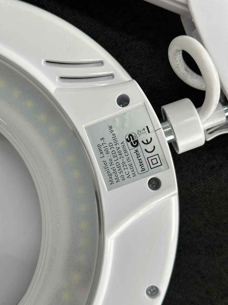 Лампа лупа 6017-8 60 SMD LED 3D на струбцине