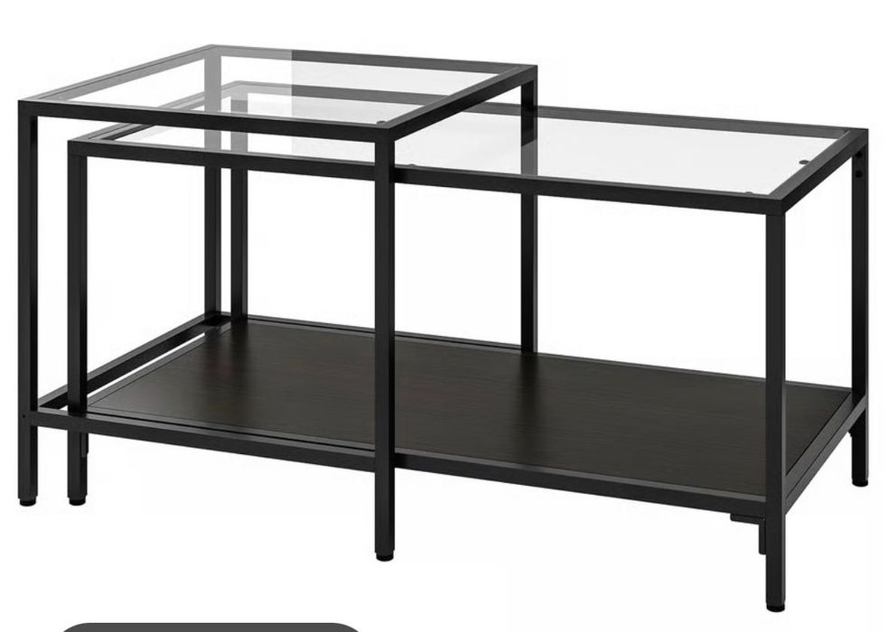 Stolik czarny szklany