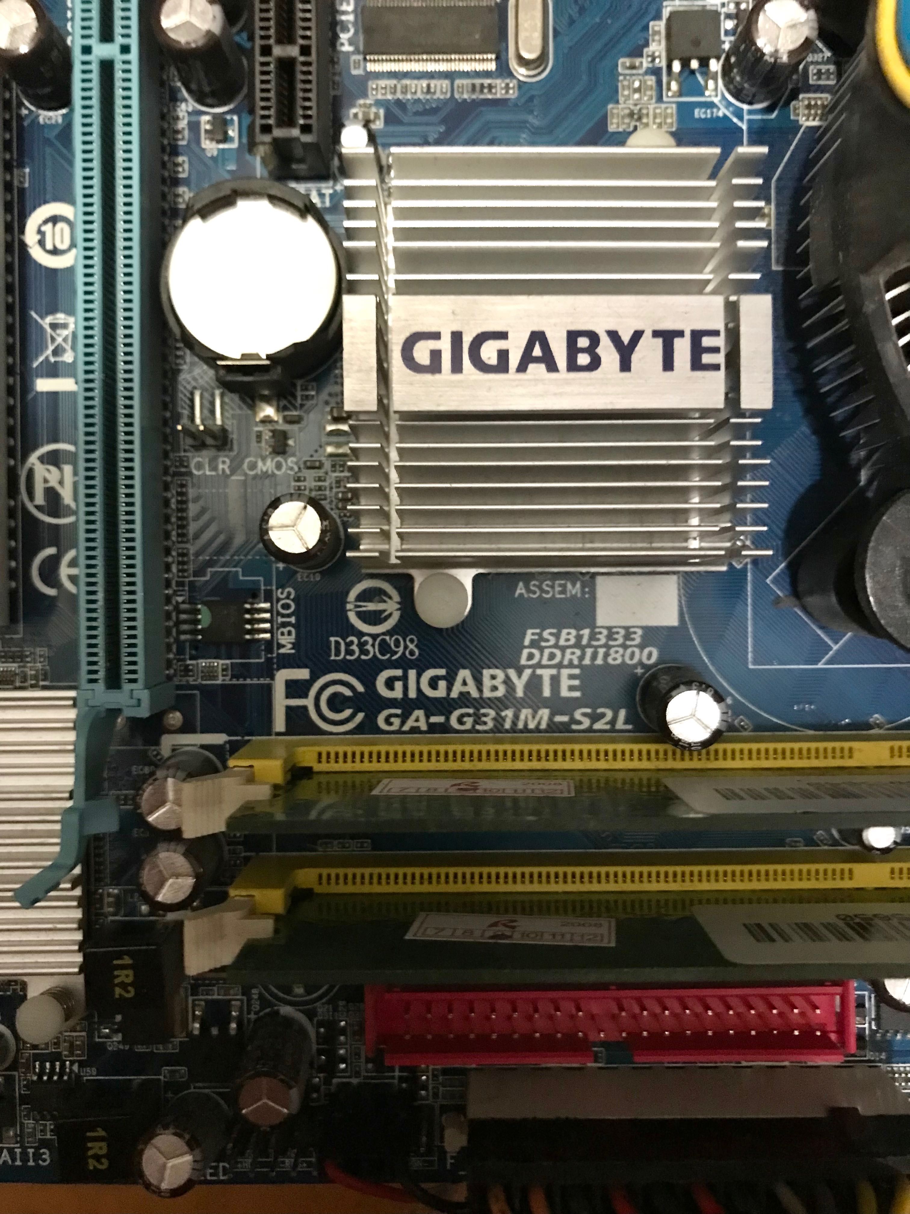 платы Gigabyte GA-G31M-S2L интегр.видео +процессор