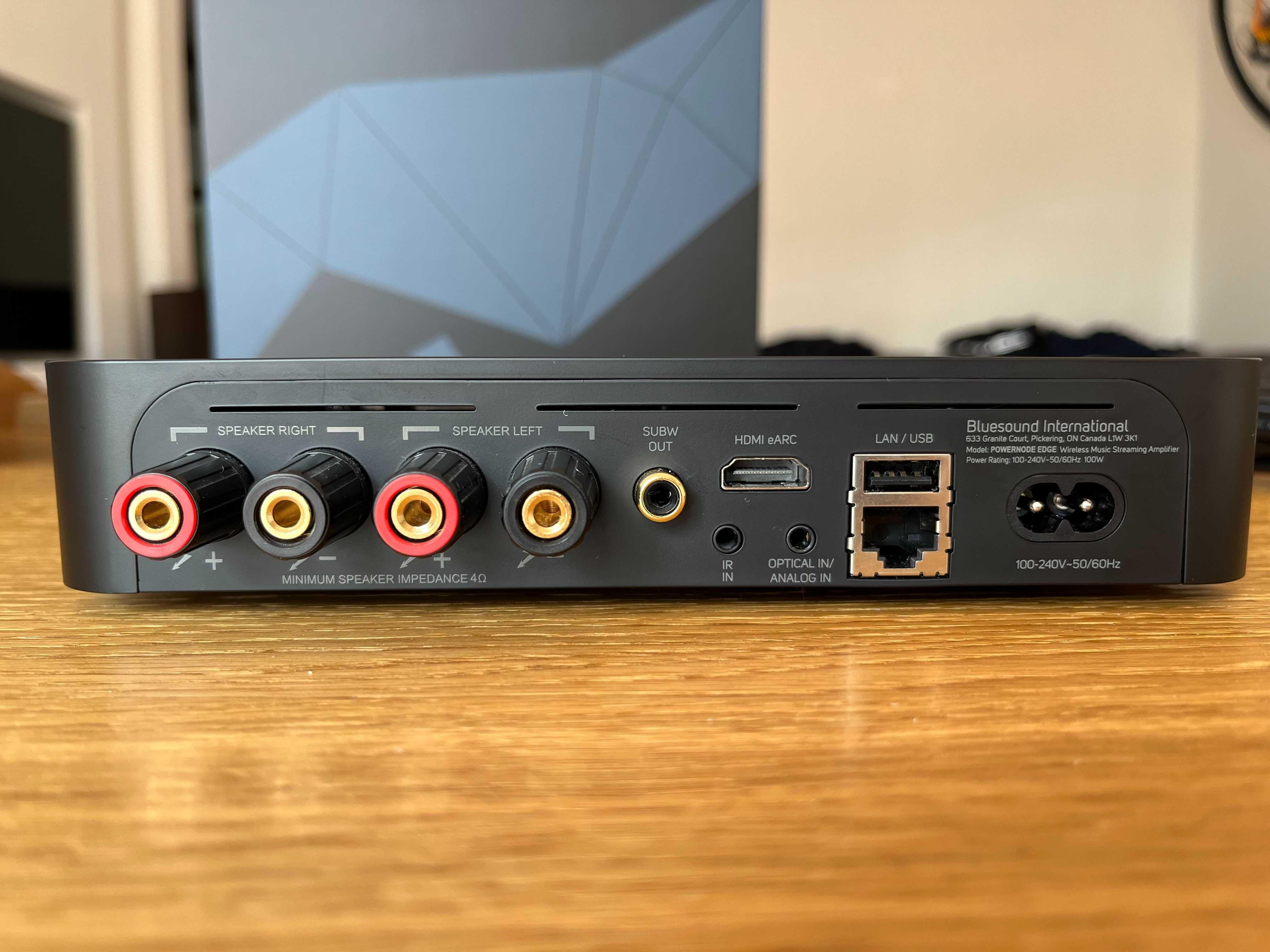 Bluesound Powernode Edge + komplet kabli głośnikowych Audioquest
