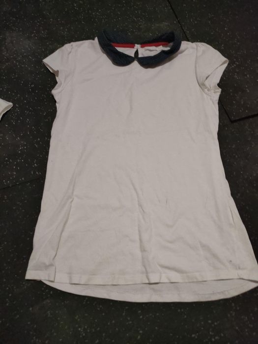 Koszulka koszula cool club z kołnierzykiem biała bawełniana bebe
