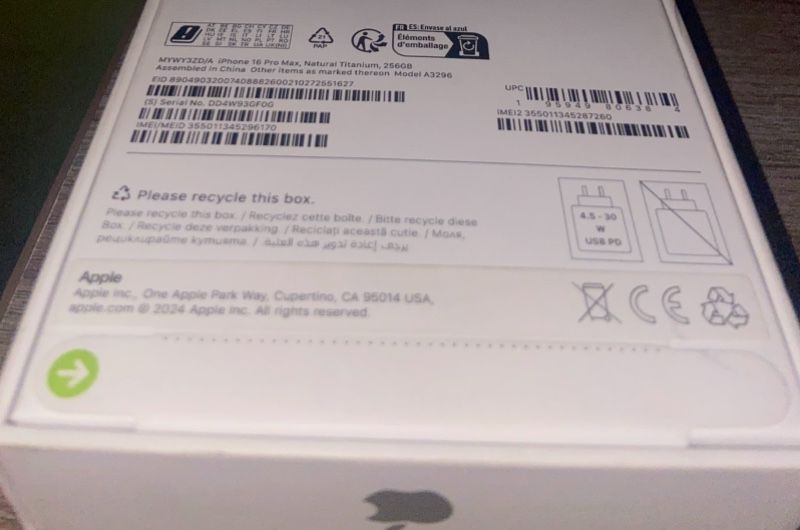 Iphone 16 MAX PRO 256 GB