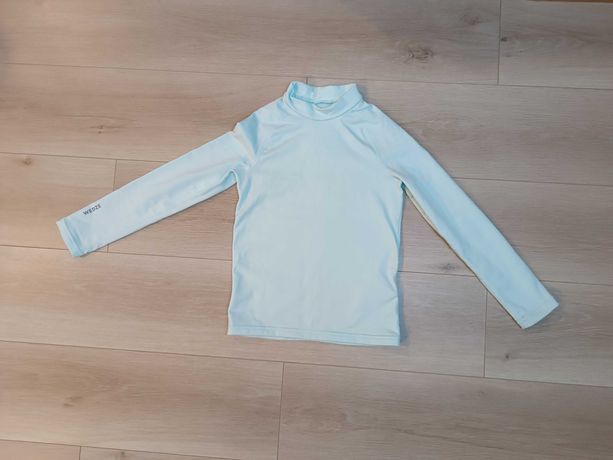 Koszulka termoaktywna narciarska DECATHLON Wedze BL500, 10 lat,zielona